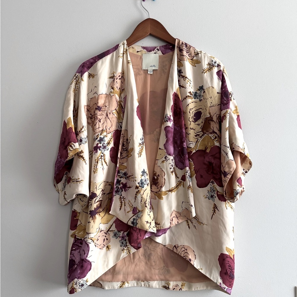 Anthropologie Odille Floral Kimono Jacket